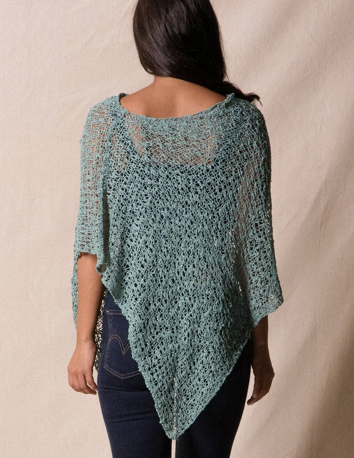 Handwoven Riva Knit Poncho - As-Is-Clearance