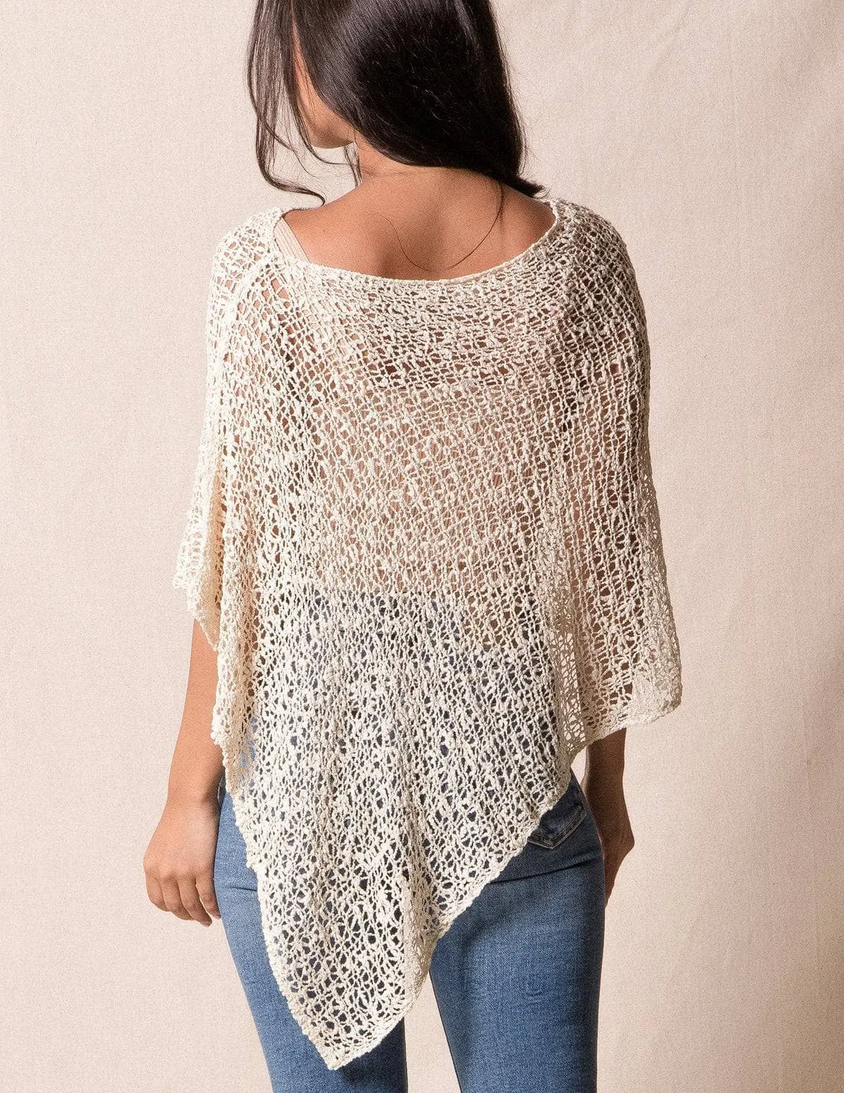 Handwoven Riva Knit Poncho - As-Is-Clearance