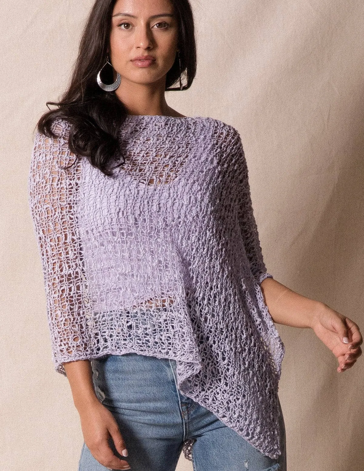 Handwoven Riva Knit Poncho - As-Is-Clearance