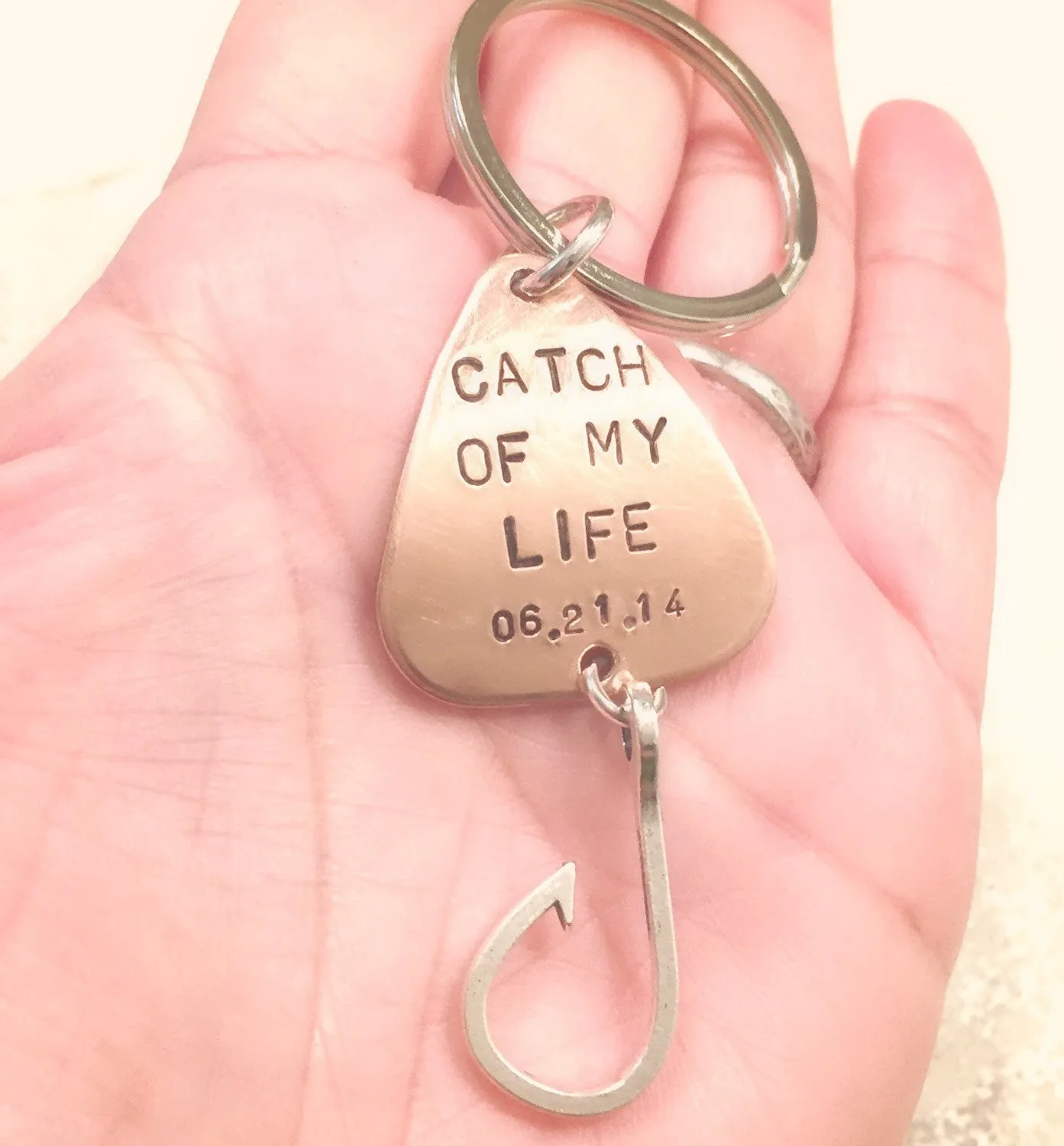 Happy Father's Day, Fishing Lure Keychain, For Him, Boyfriend Gift, Personalized Fishing Lure, Hand Stamped Fishing Lure,natashaaloha