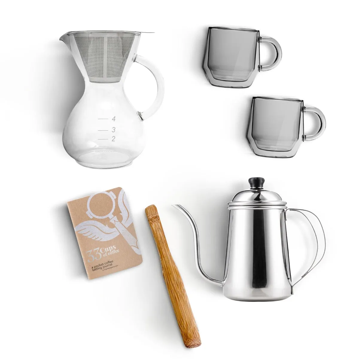 Hearth & Yama Glass Drip Pot Brew Kit - 4 Cup, Smoke