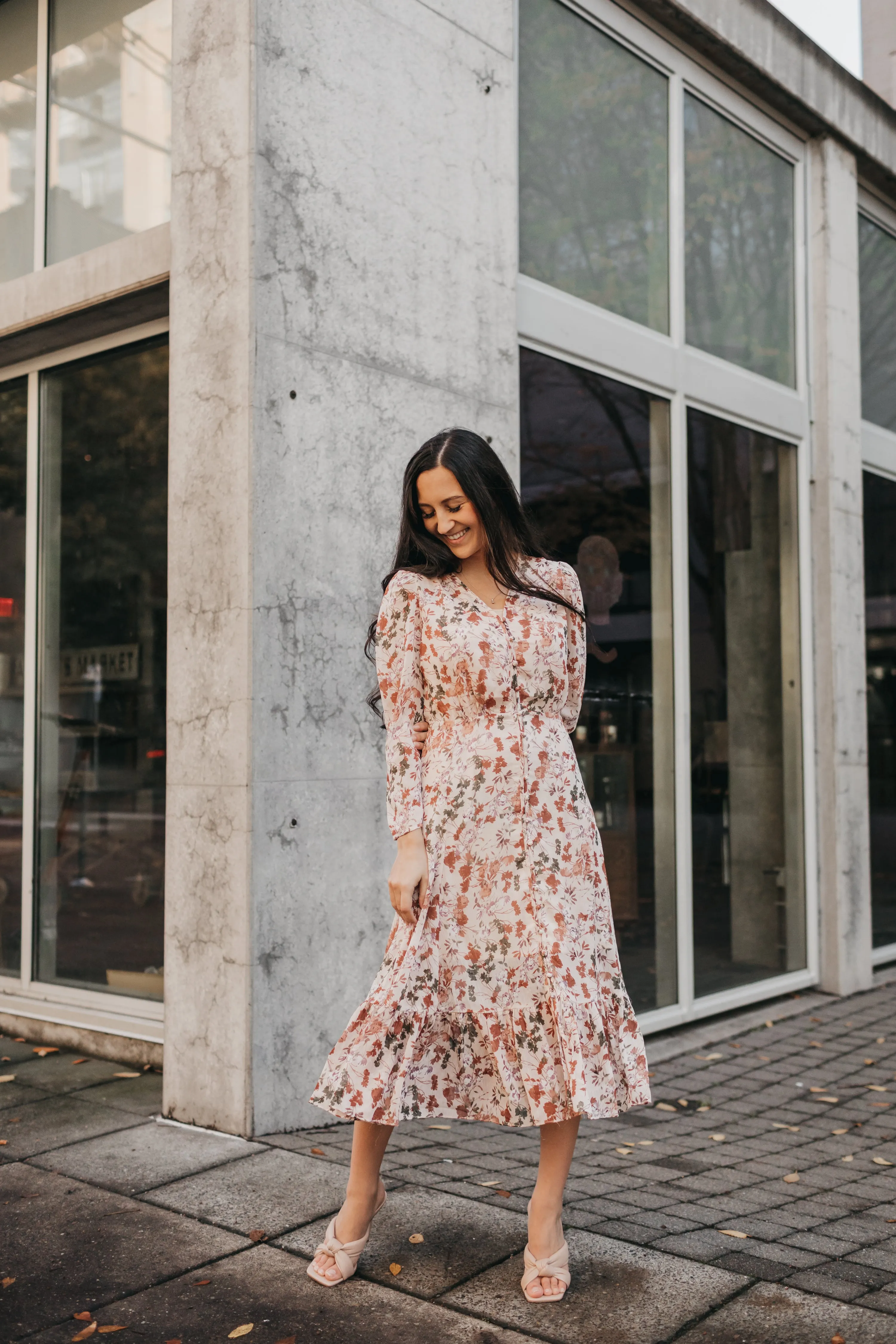 Helen Floral Midi Dress