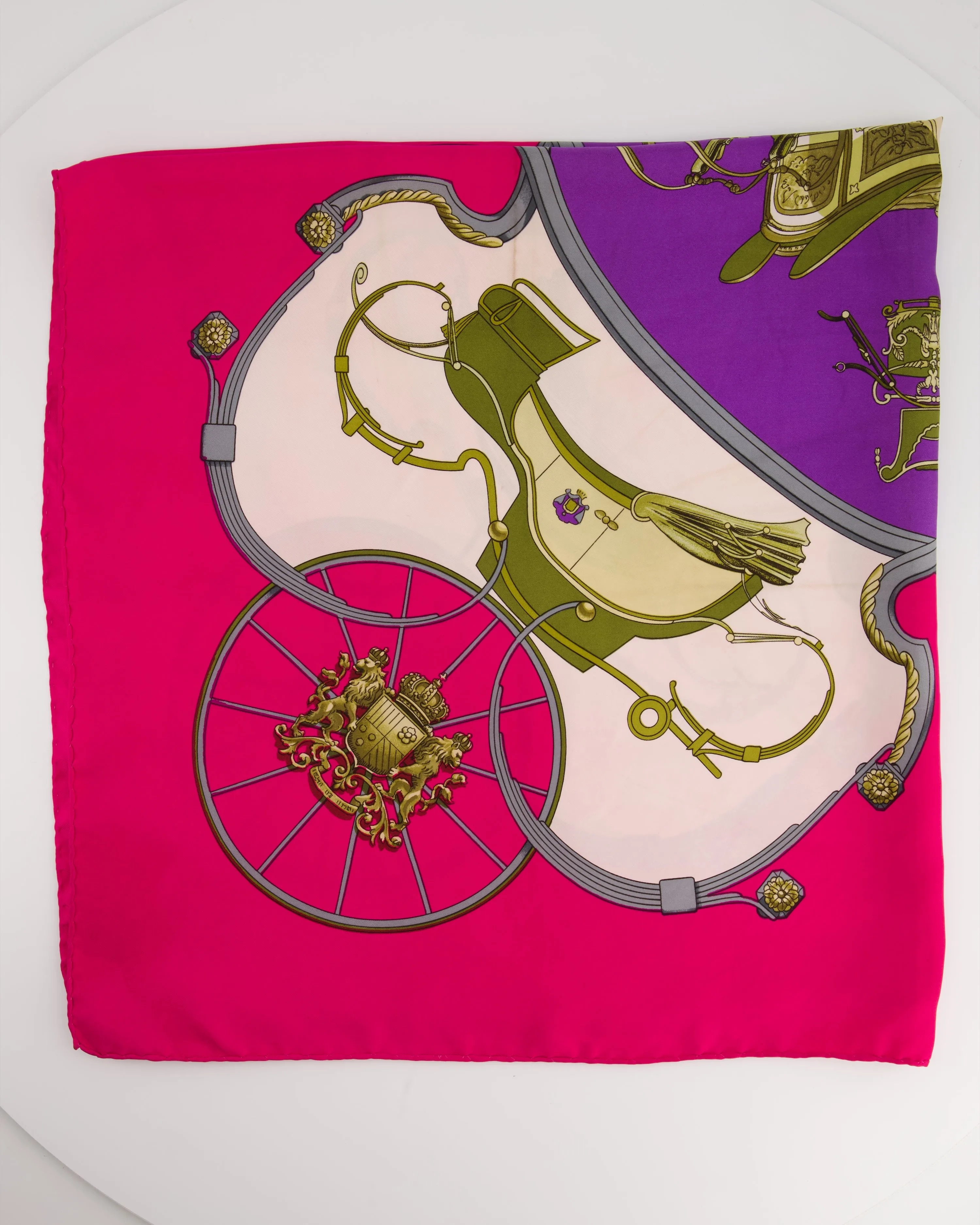 Hermès And 'spring' Printed 90X90 Silk Scarf