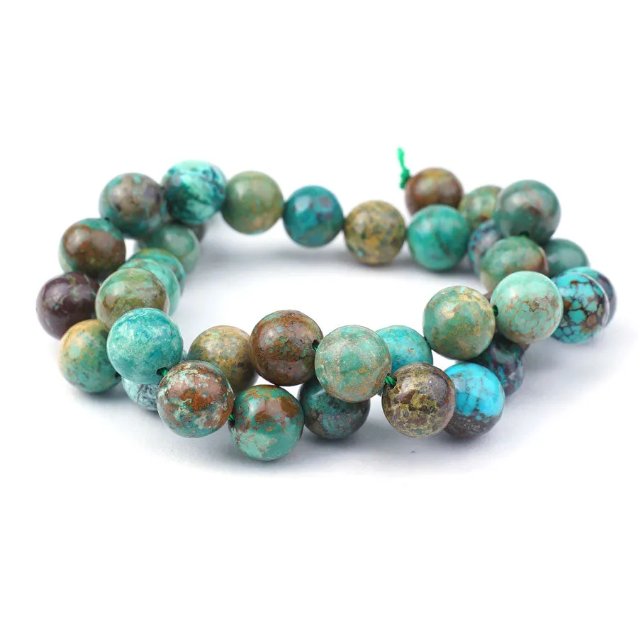 Hubei Turquoise 10mm Multi Round - 15-16 Inch