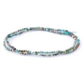 Hubei Turquoise Multi 2mm Round Faceted - 15-16 Inch