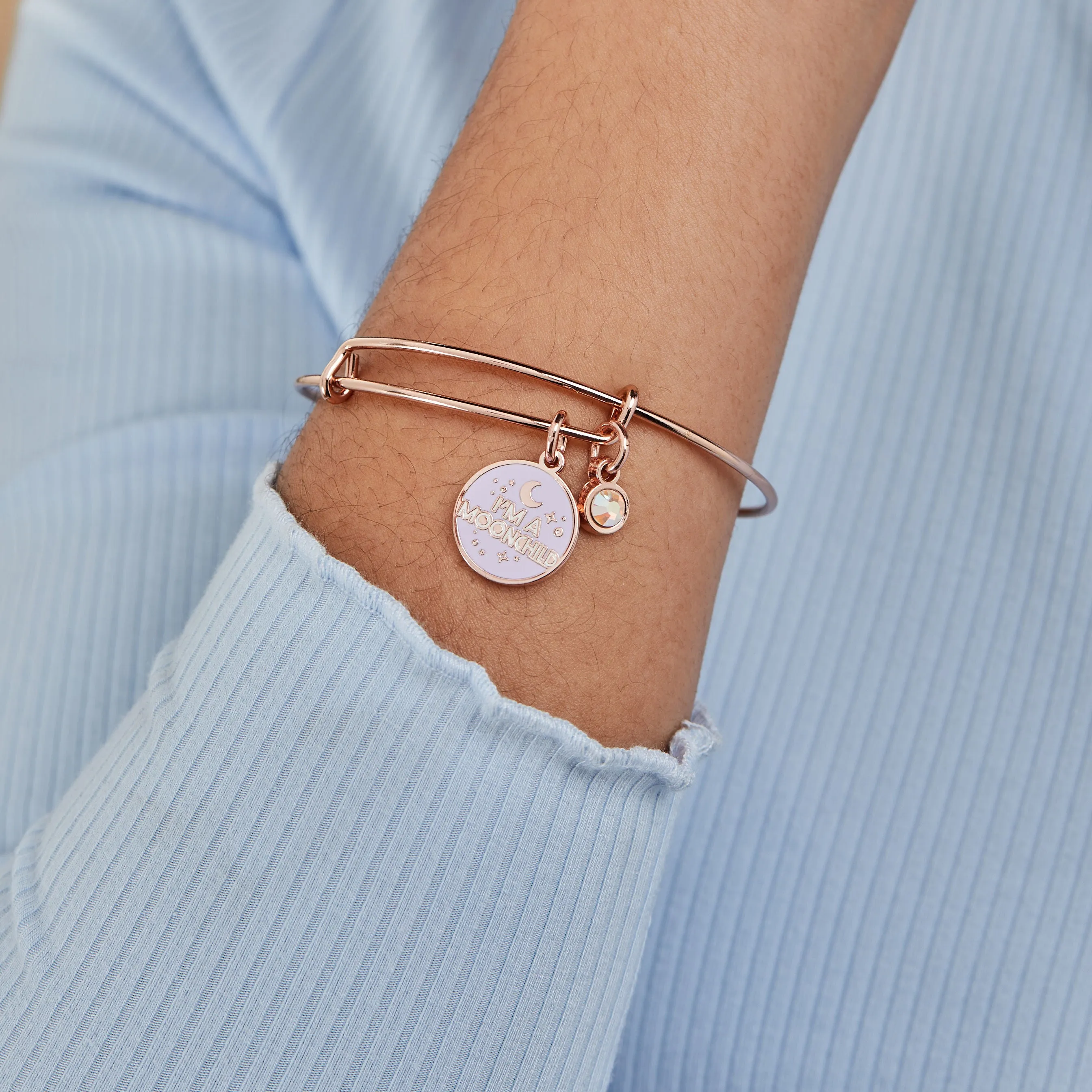 'I'm a Moonchild' Duo Charm Bangle