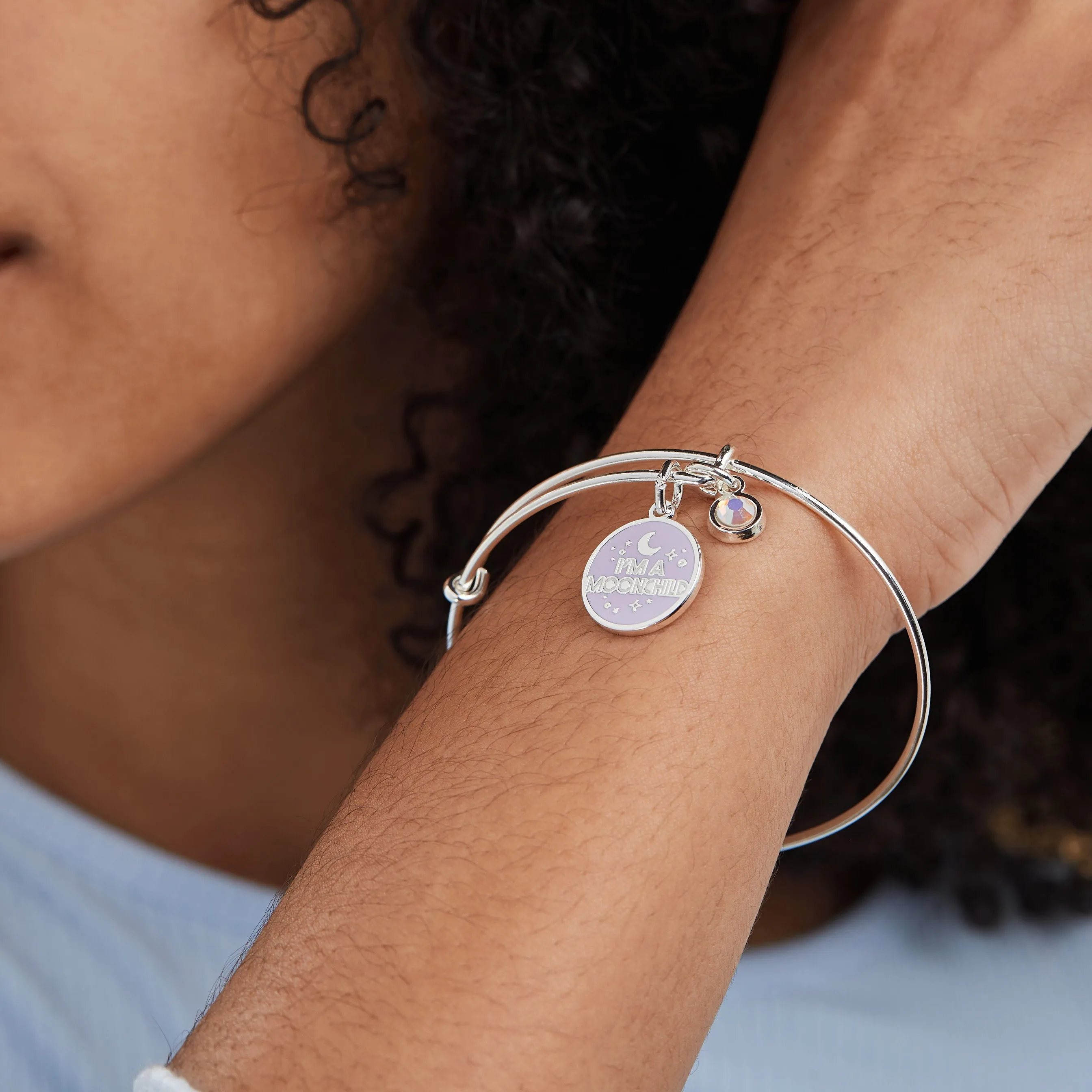 'I'm a Moonchild' Duo Charm Bangle