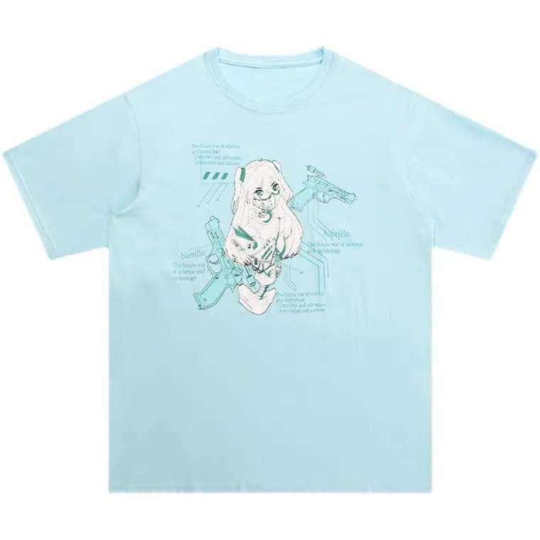 INS MECHANIC GIRL MINT GREEN OVERSIZE T-SHIRT BY60024