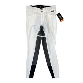 Kerrits Crossover II Full Seat Breeches in White/Grey - Women's Medium