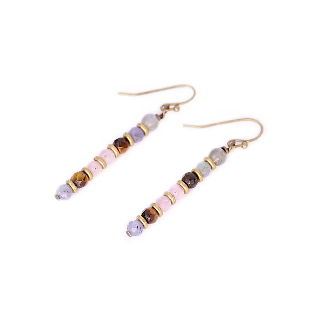 Kunzite and Tanzanite Earrings