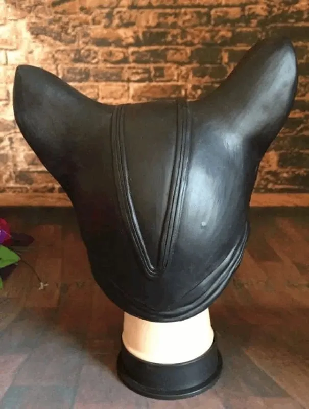 Ladies Latex Style Cat Lady Mask with Pointed Ears in Eco-friendly Latex