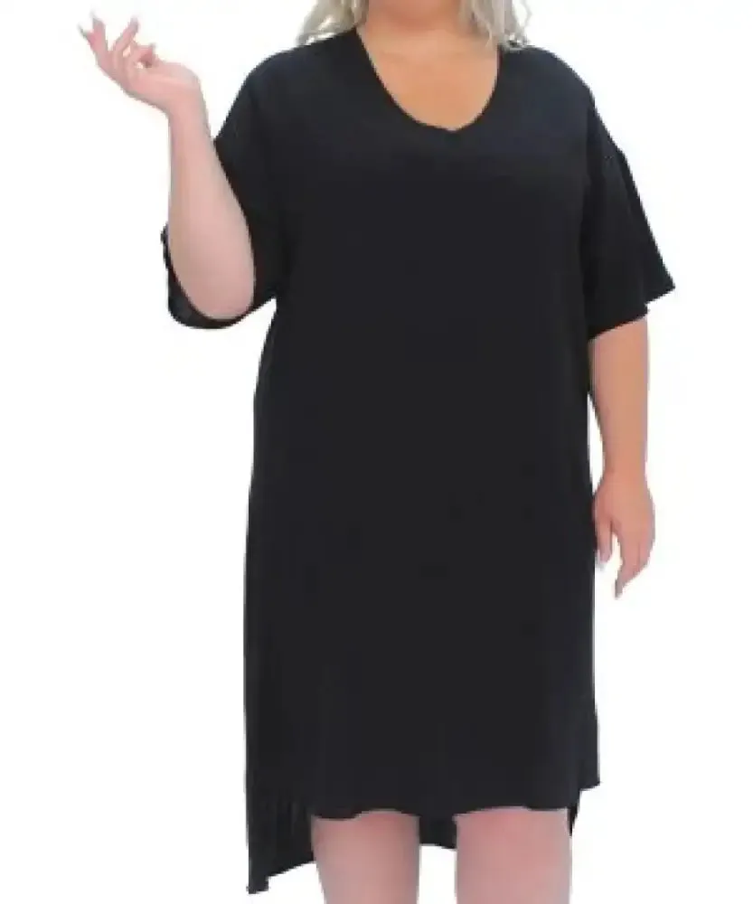 Ladies Plain Cocoon Midi Dress