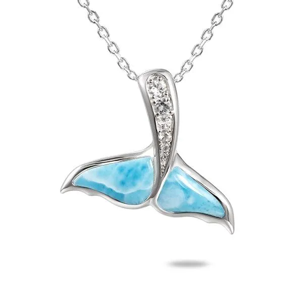 Larimar Kai Whale Tail Pendant