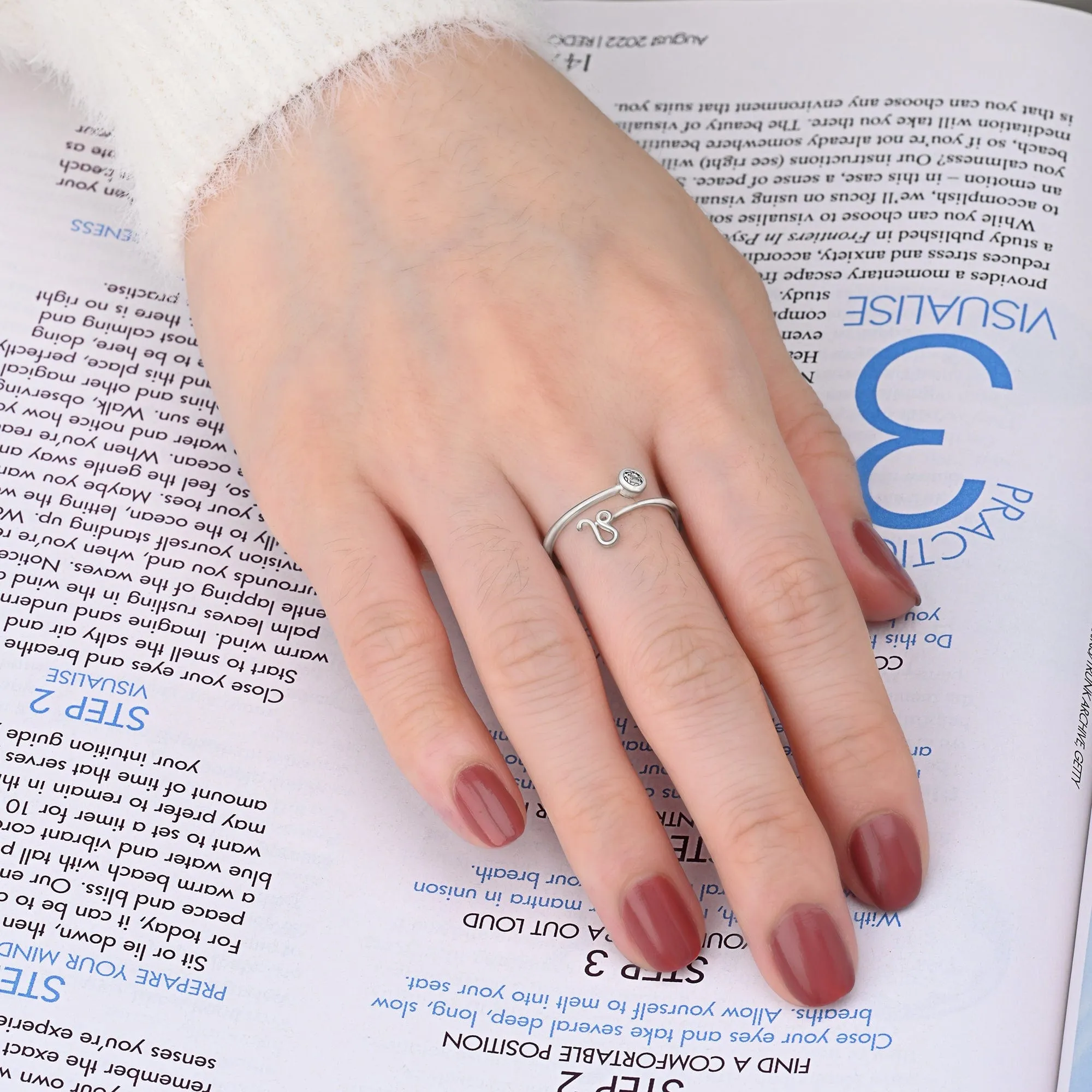 Leo Ring Sterling Silver Adjustable Zodiac Sign Ring