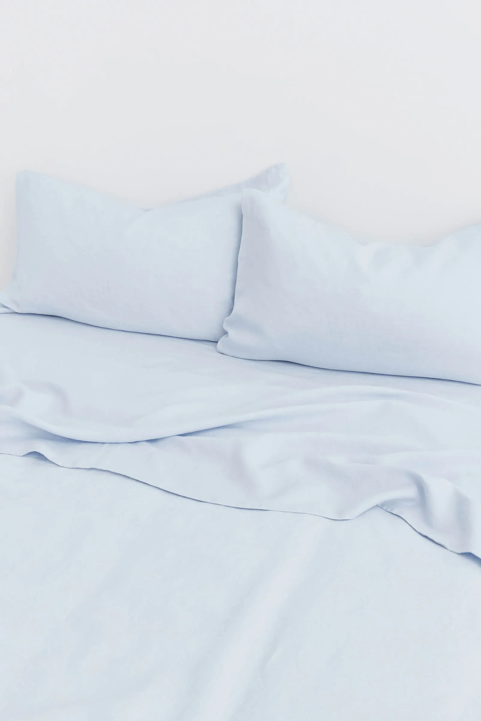 Linen Flat Sheet Blue Haze