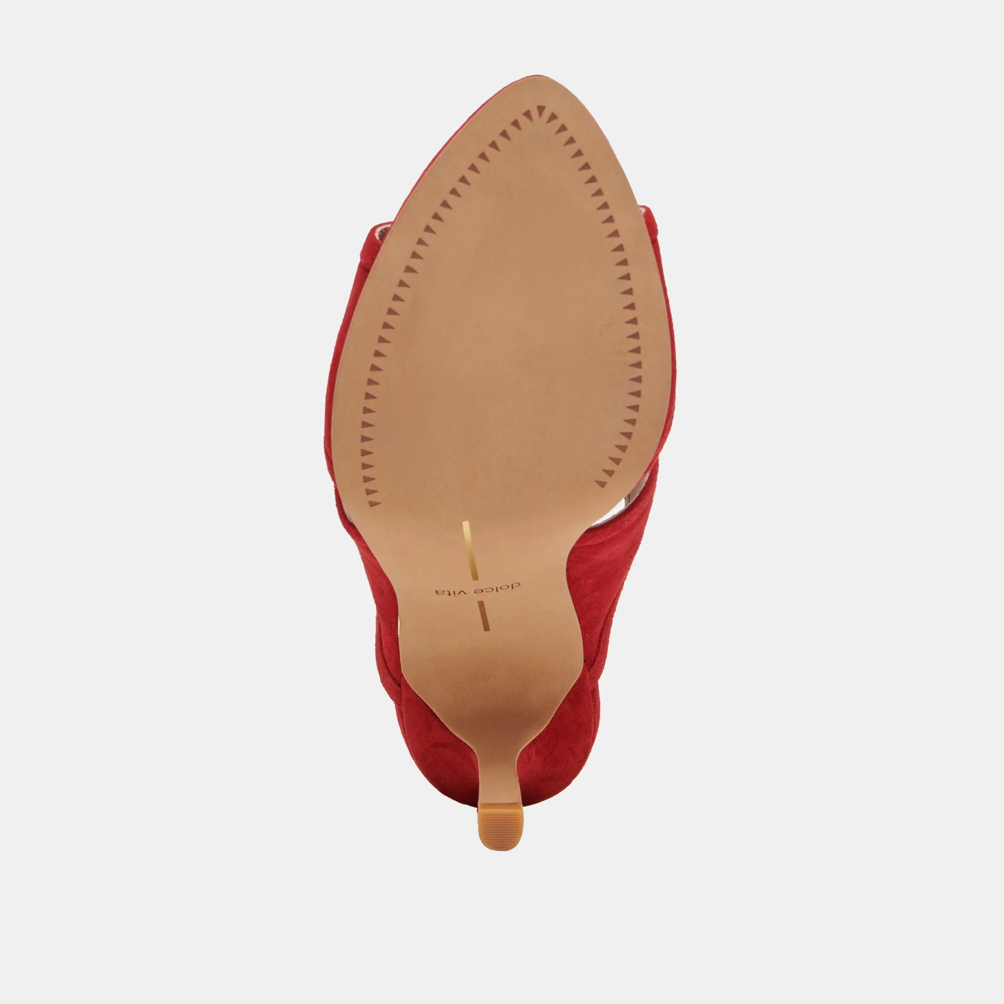 MANDEL HEELS CRIMSON SUEDE