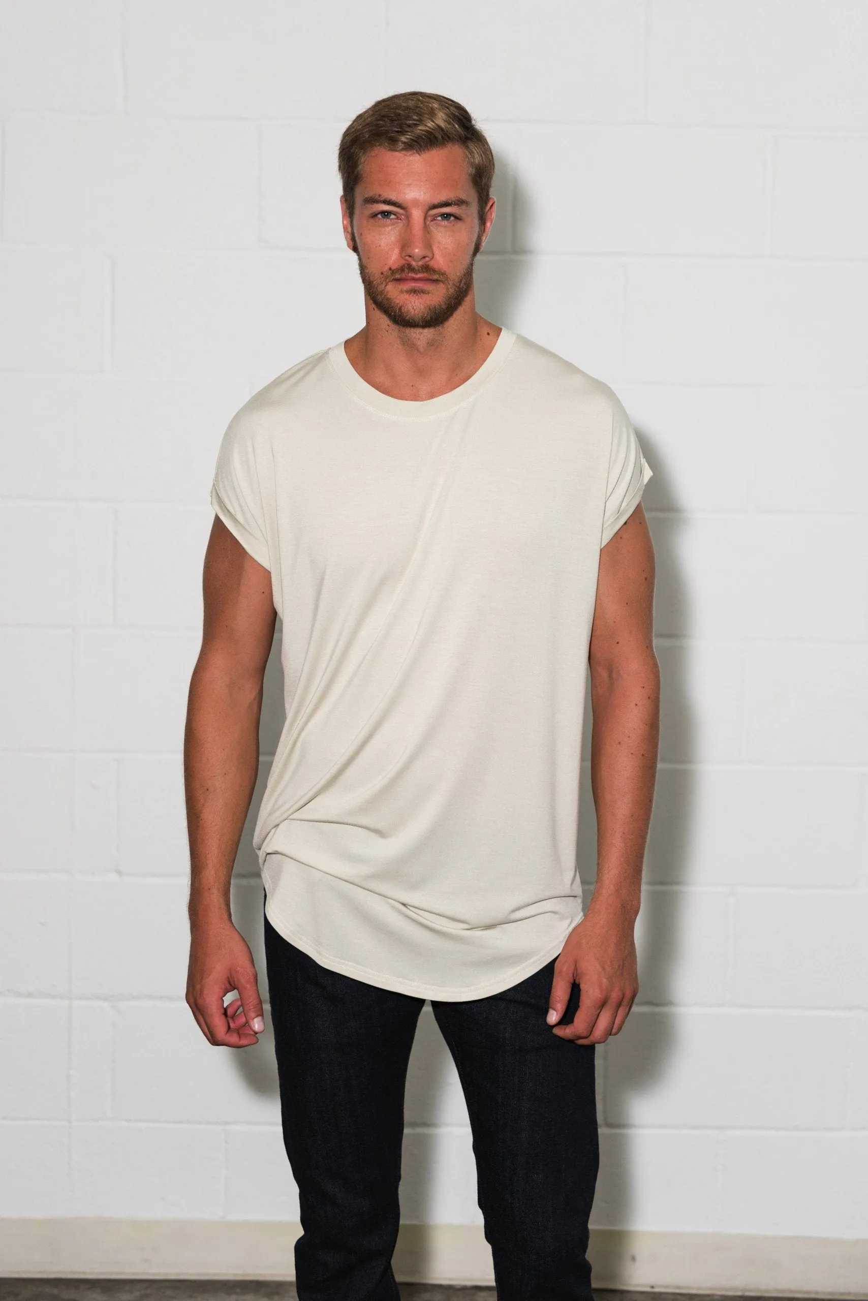 Men's Modal Curved Bottom Crew Tee