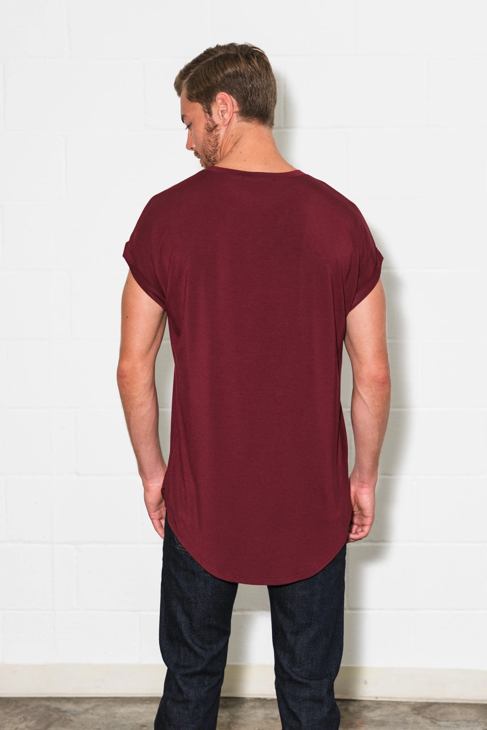 Men's Modal Curved Bottom Crew Tee