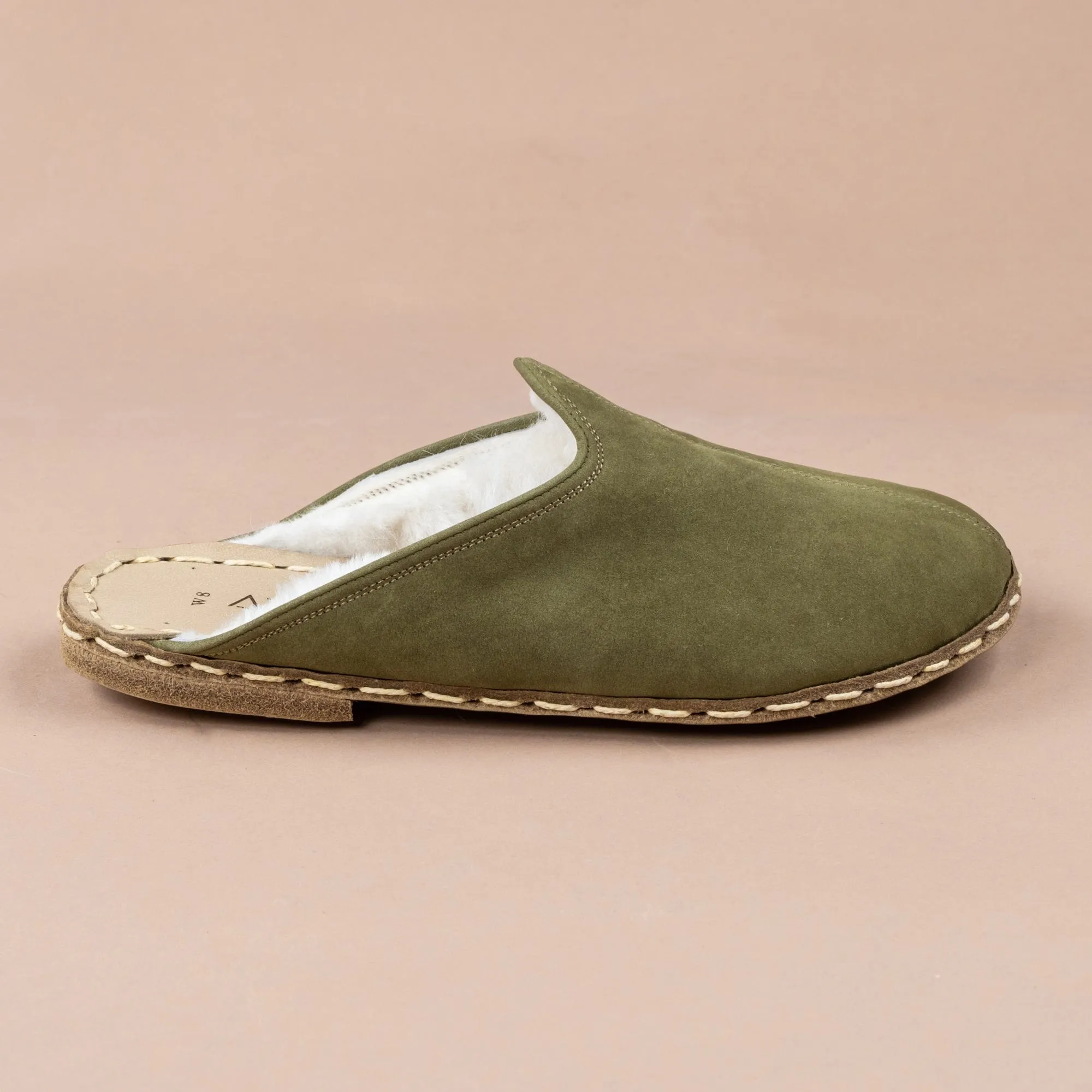 Men's Olive Barefoot Shearlings