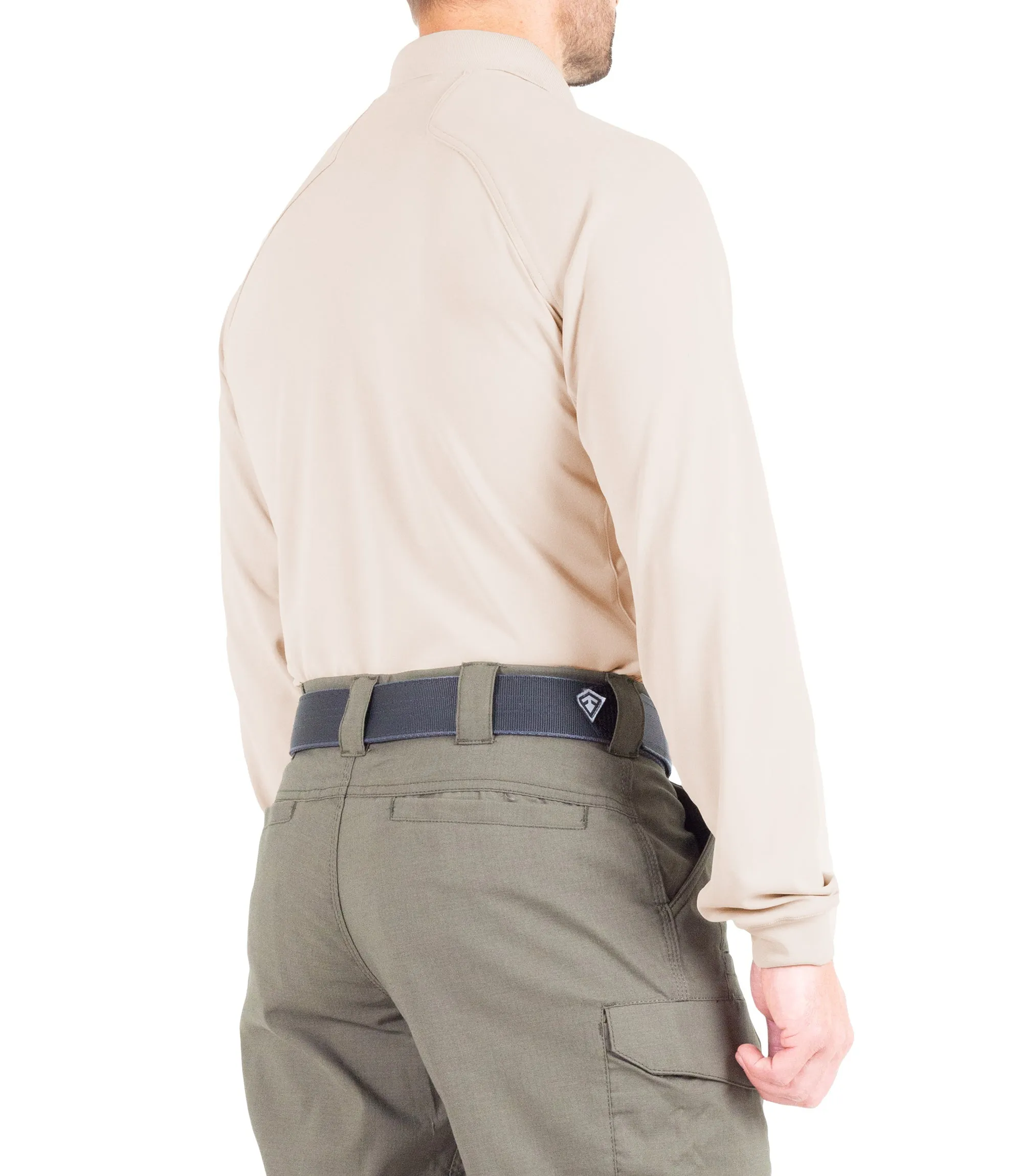 Men's Performance Long Sleeve Polo / Khaki