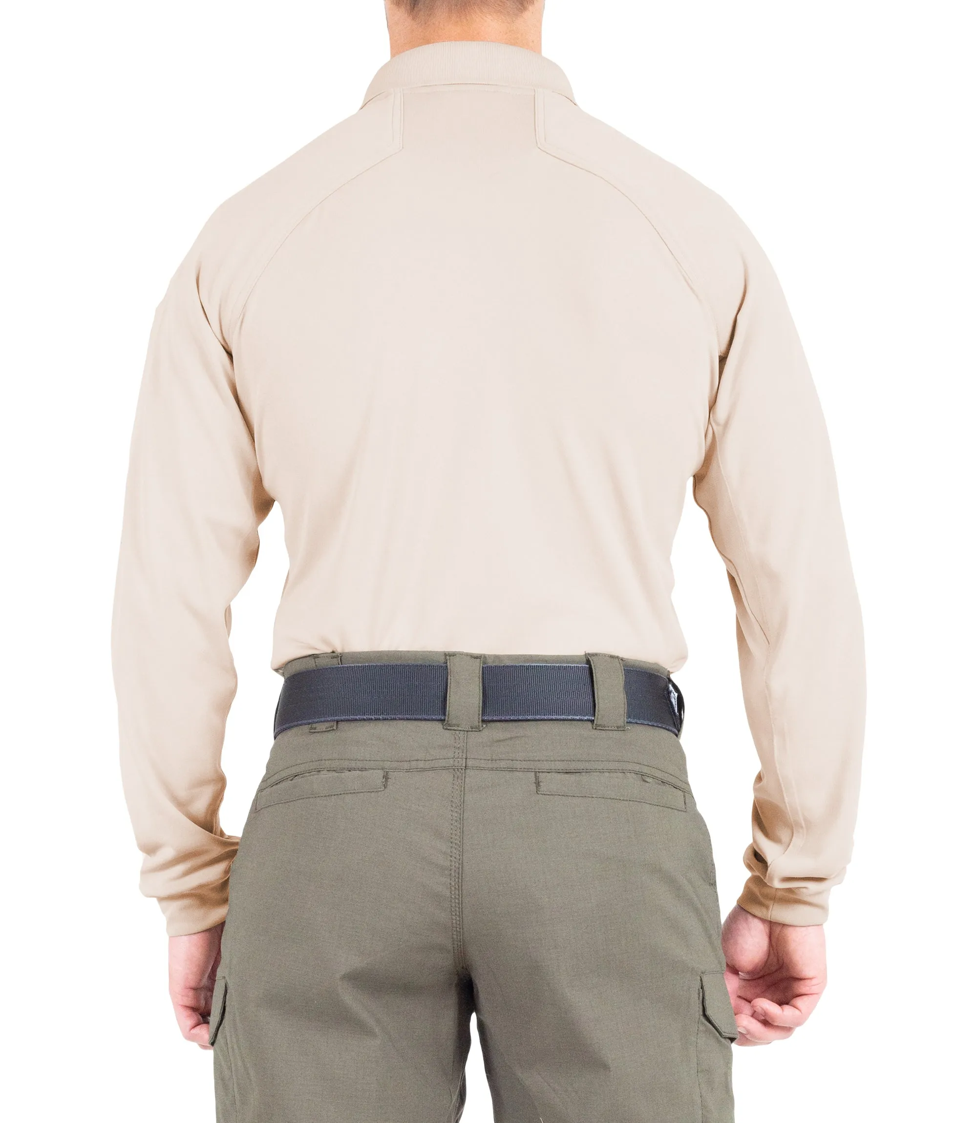 Men's Performance Long Sleeve Polo / Khaki