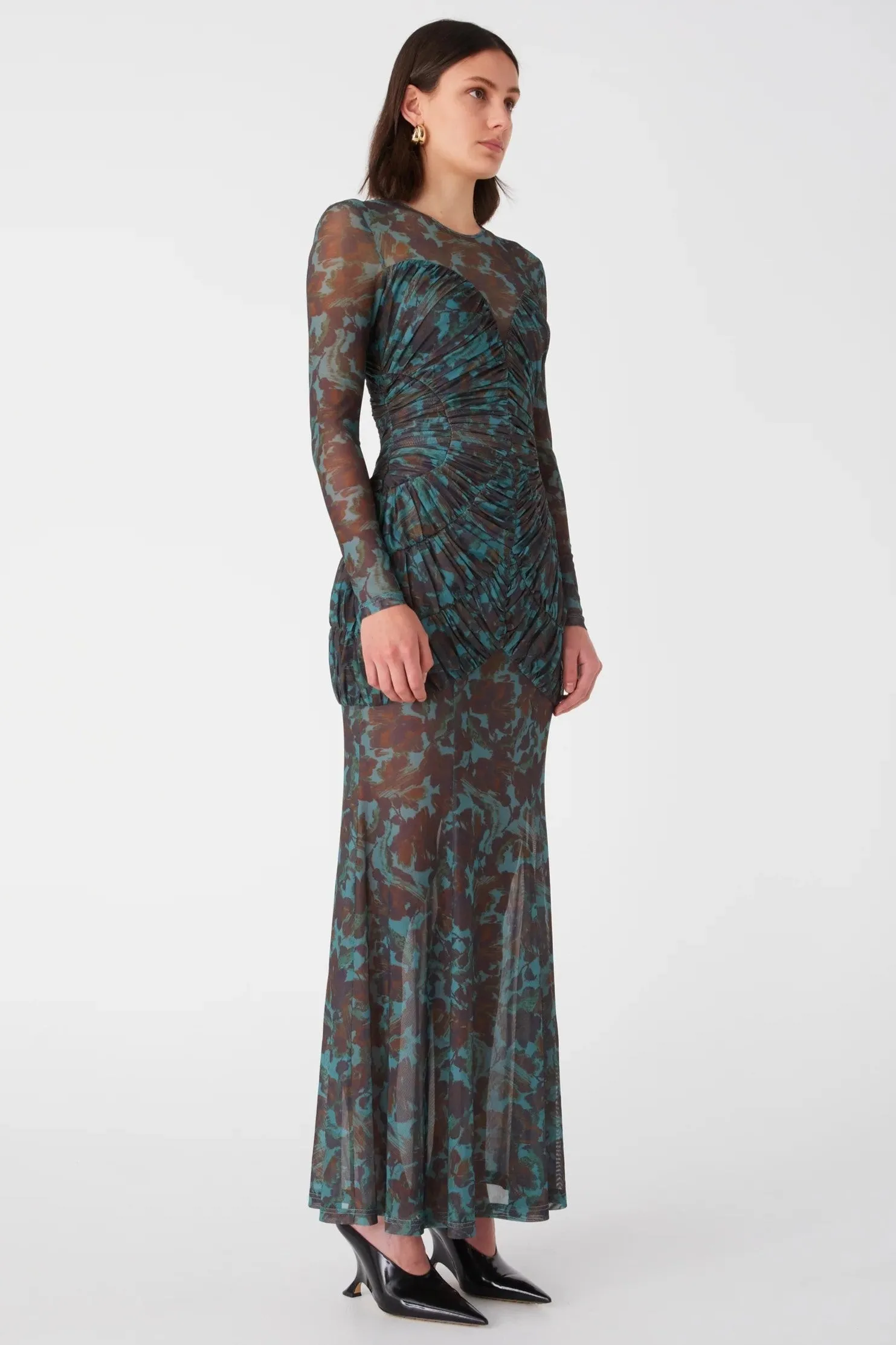 Misha Talitha Maxi Dress -  Vintage Chintz Print Jade