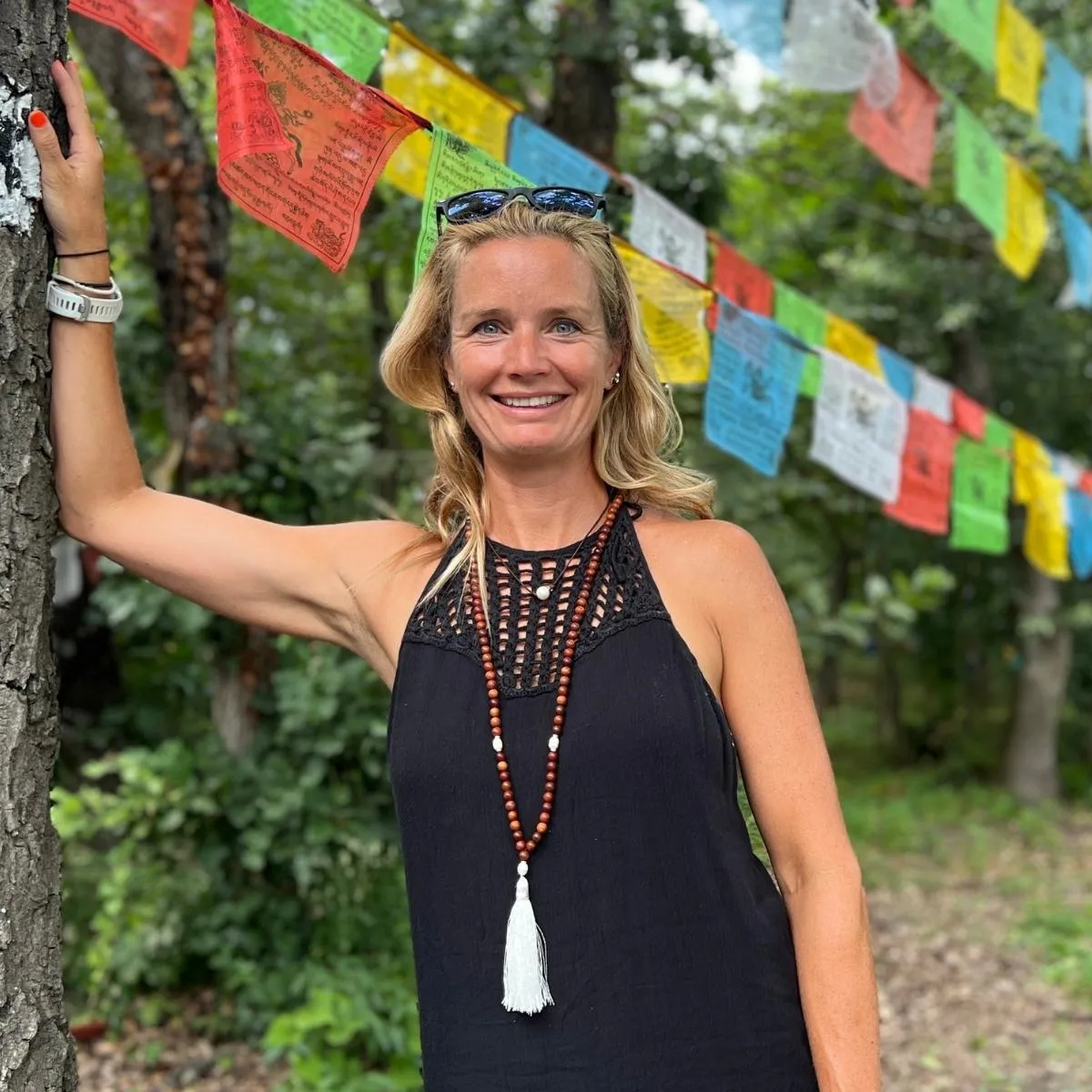 My Sanctuary - Meditation Mala Wood and Pearl Jewelry Set