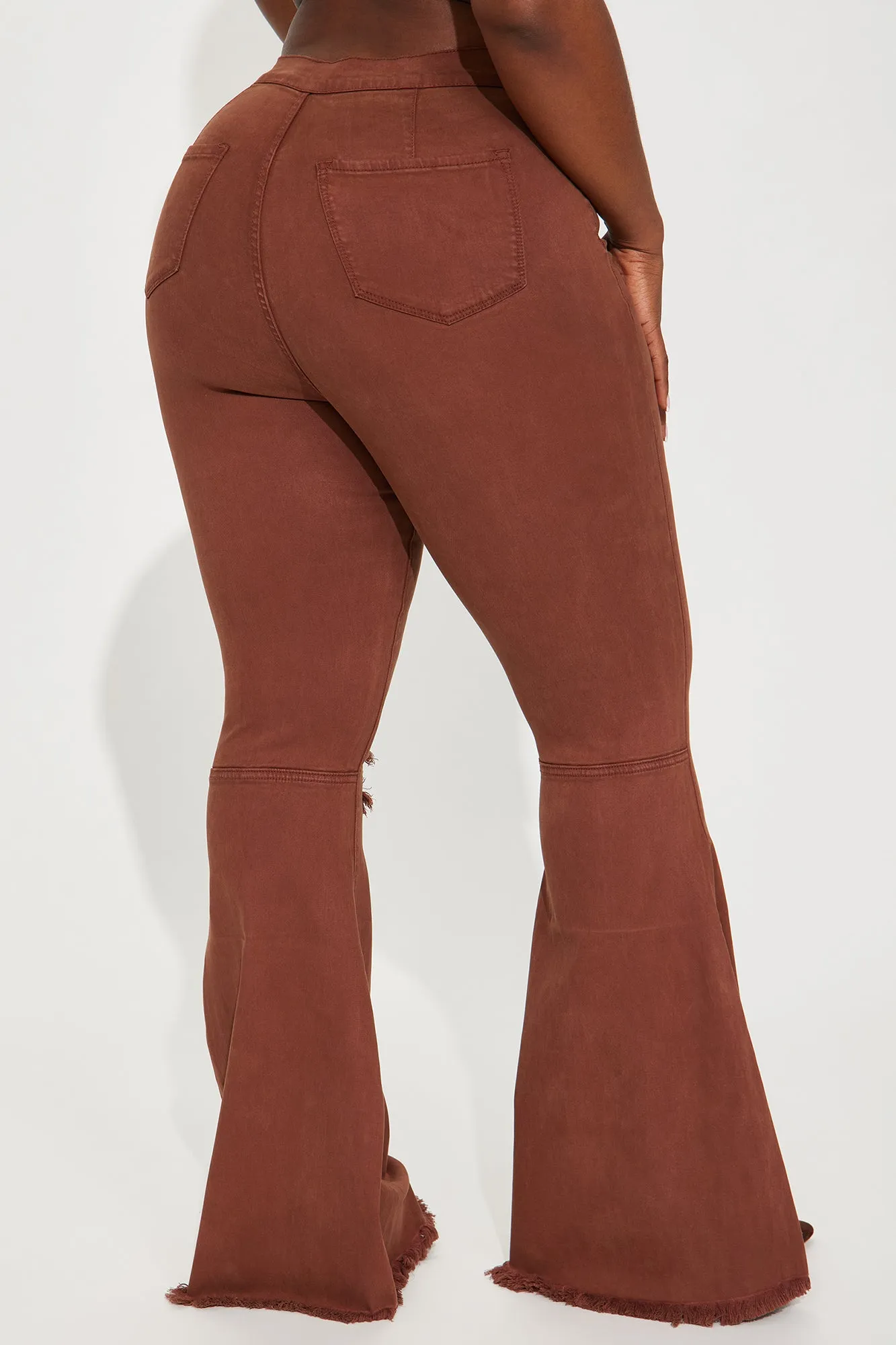 Mystery Solved Extreme Bell Bottom Jeans - Brown