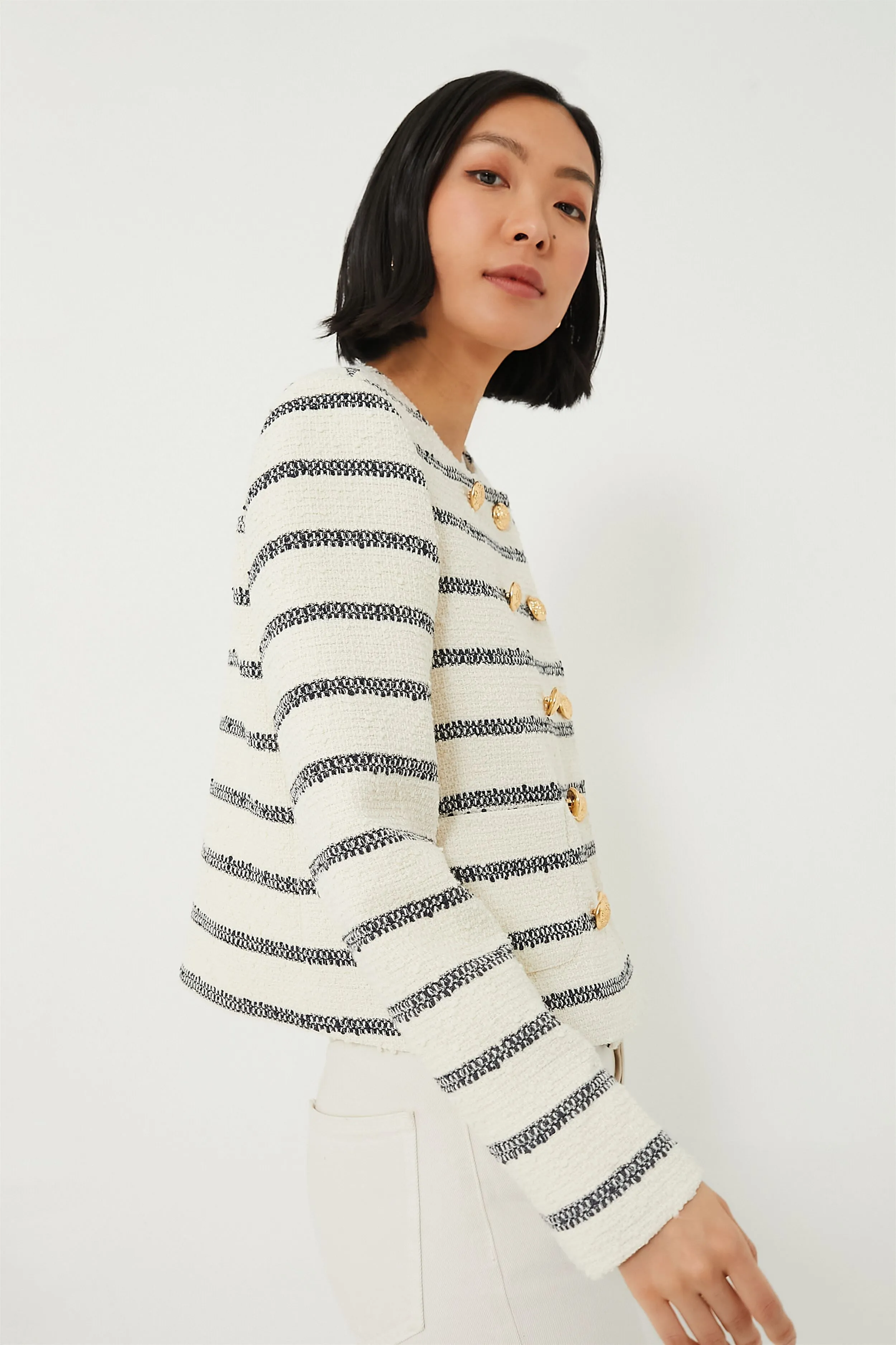 Navy Stripe Marais Jacket