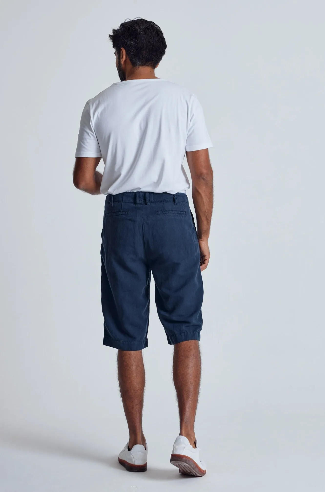 Navy The Bird Regular Fit Shorts - GOTS Certified Organic Cotton and Linen