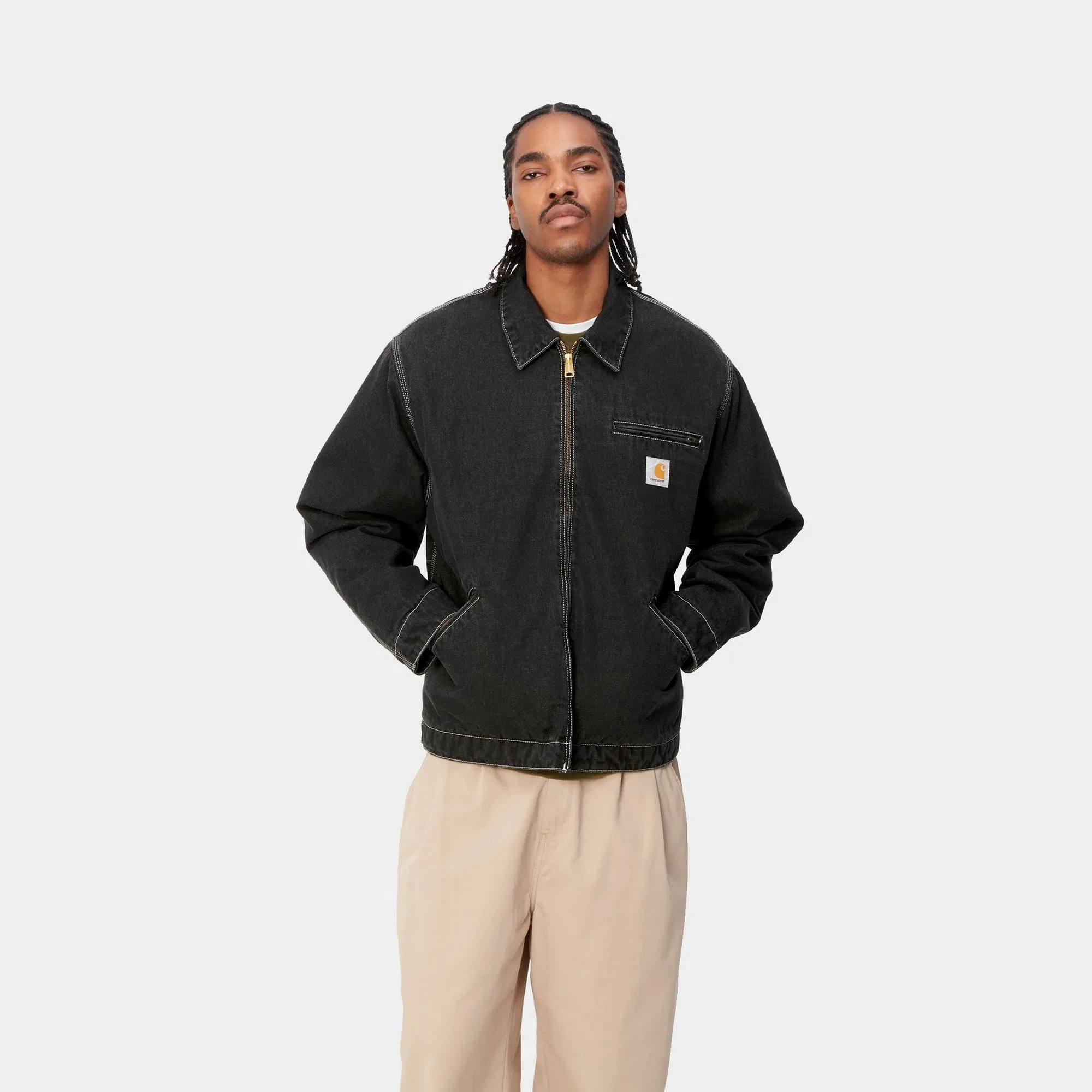 OG Detroit Jacket (Spring) | Black (stone washed)