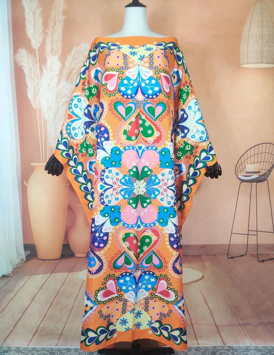 Oversized African Kaftan Dress for Women Elegant Bohemian Style Casual Wear