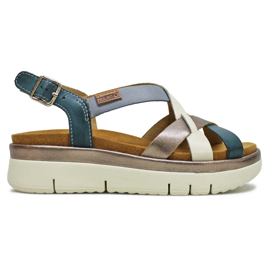 Palma Leather Women's Slingback Wedge Sandals