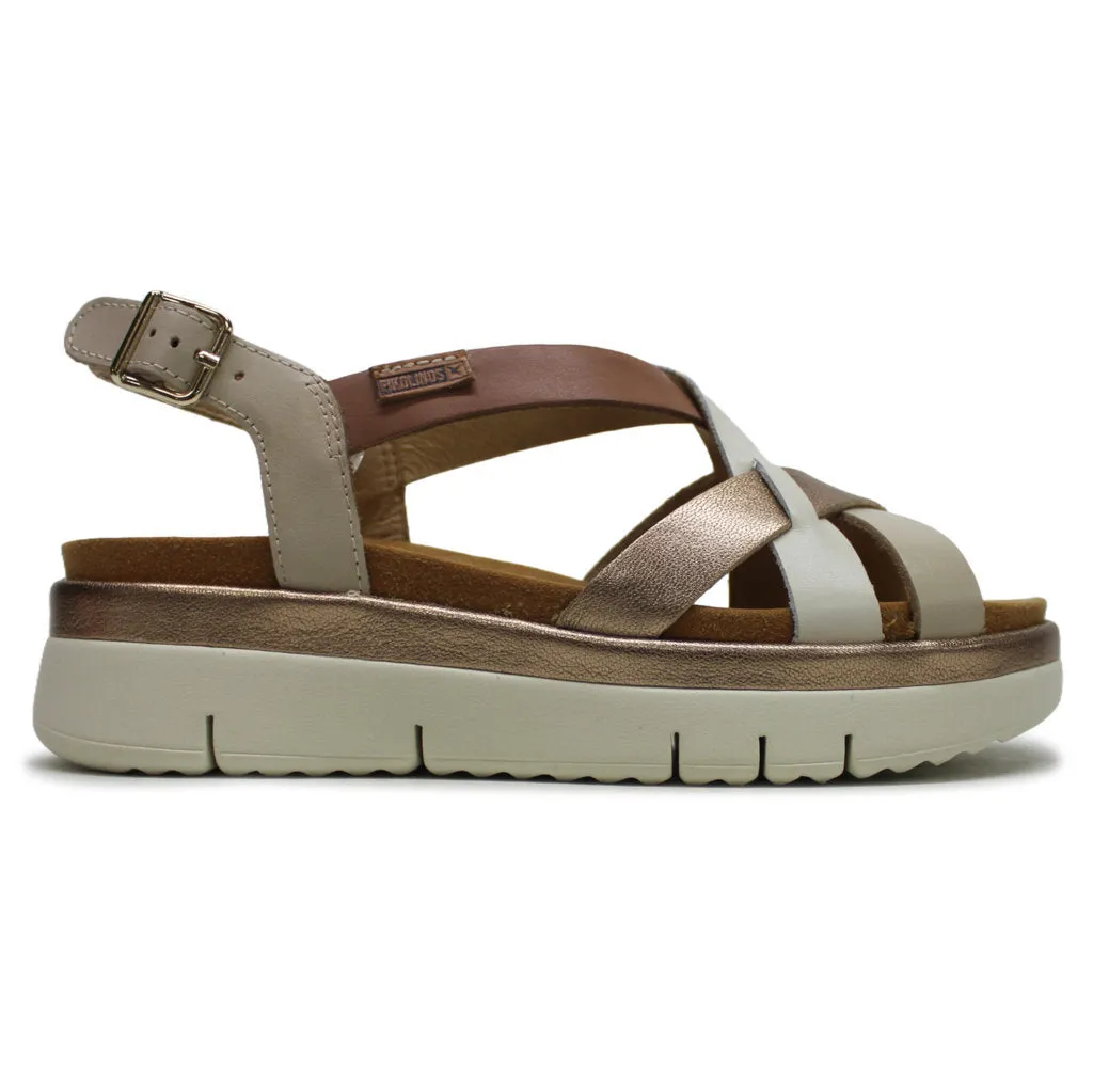 Palma Leather Women's Slingback Wedge Sandals