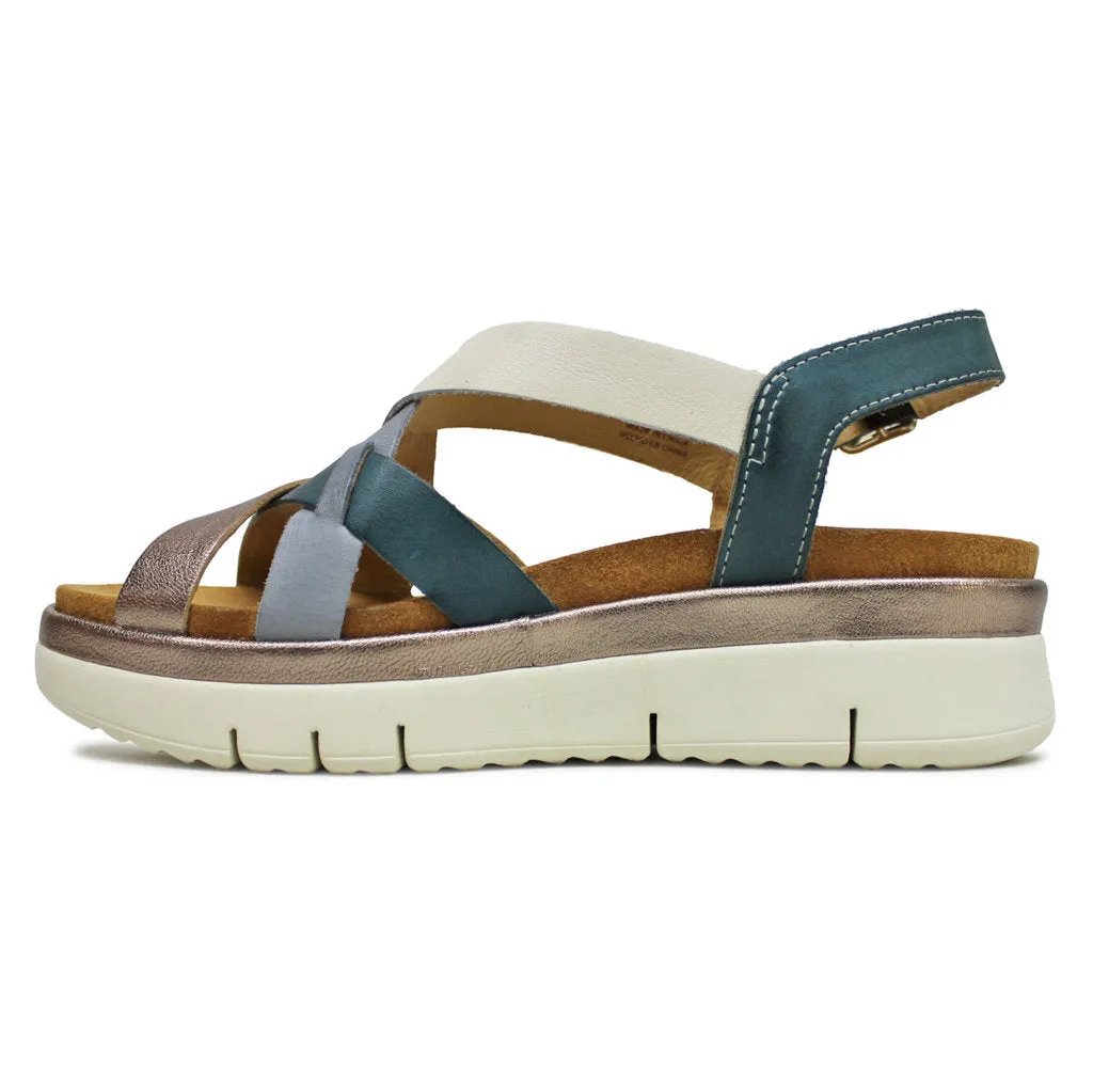 Palma Leather Women's Slingback Wedge Sandals