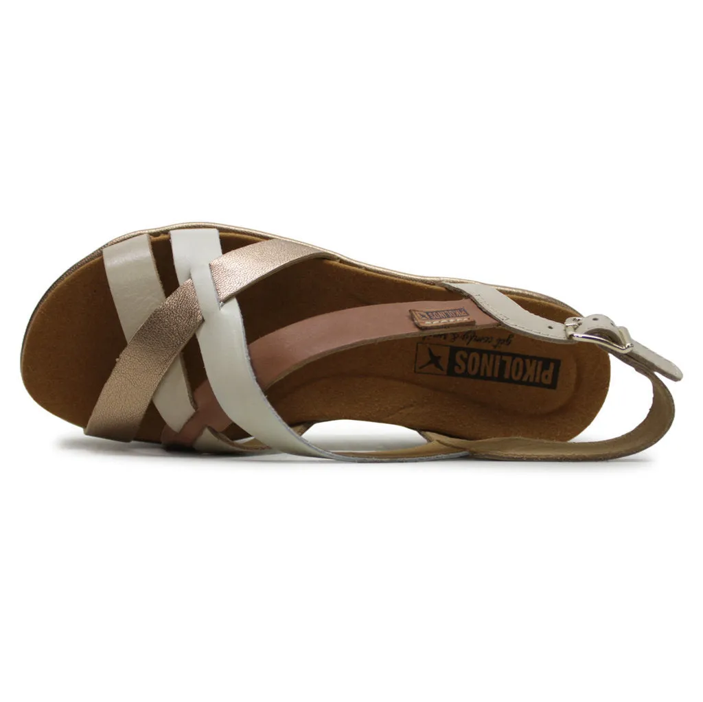 Palma Leather Women's Slingback Wedge Sandals