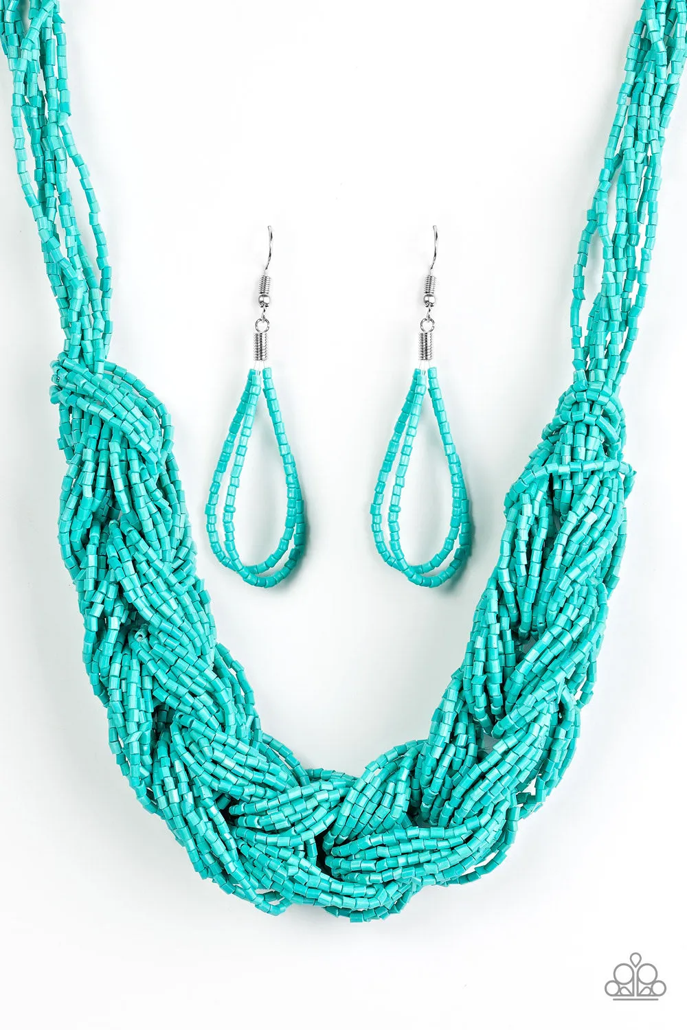 Paparazzi Accessories  - Wrap Battle #N178 Peg- Blue Necklace