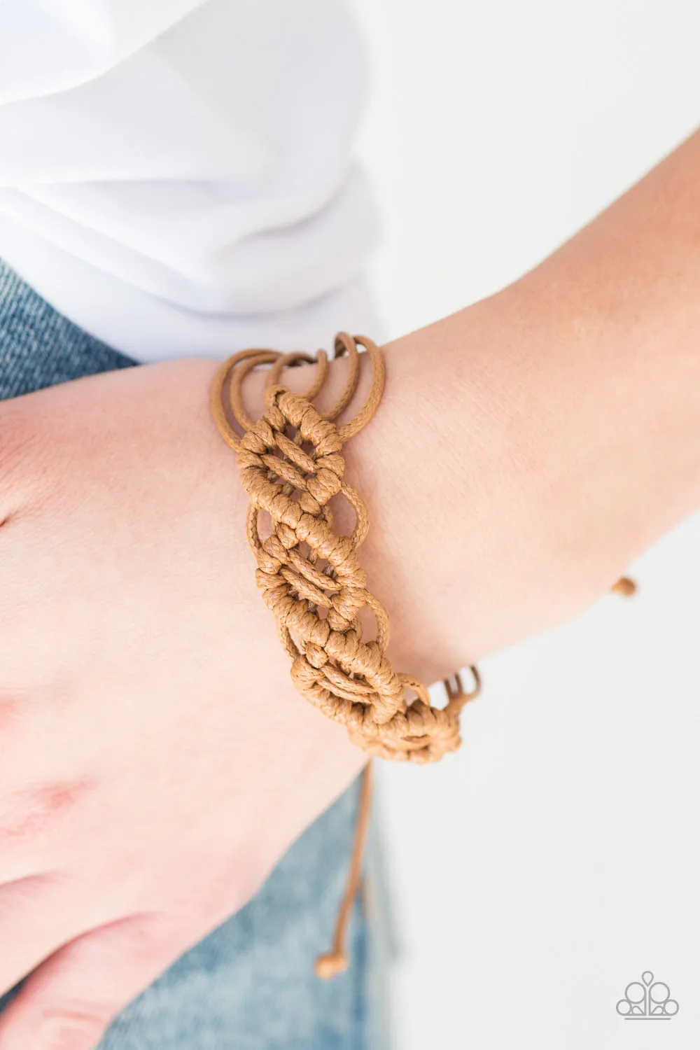 Paparazzi Boondocks and Bonfires - Brown Leather Wrap Urban Bracelet