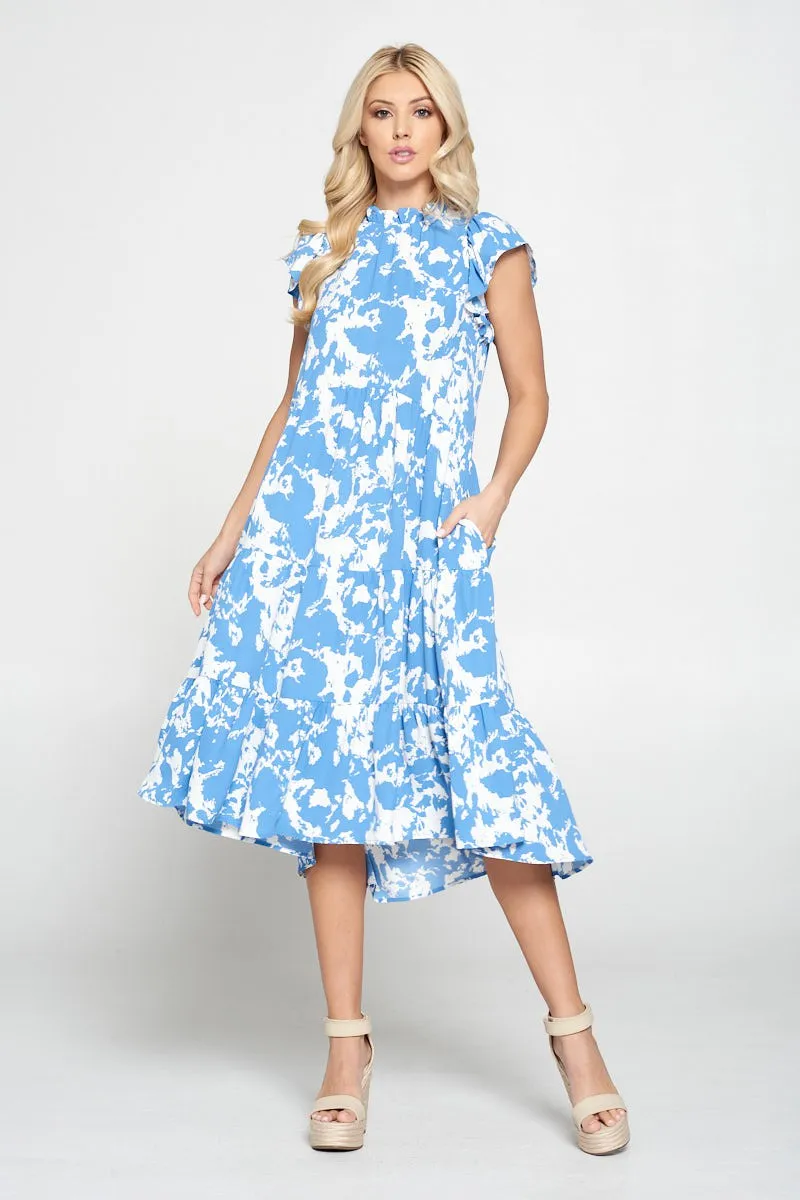 Penelope Tiered Floral Midi Dress