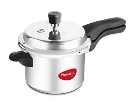 Pigeon Deluxe Aluminium Pressure Cooker, 5 Litres, Silver