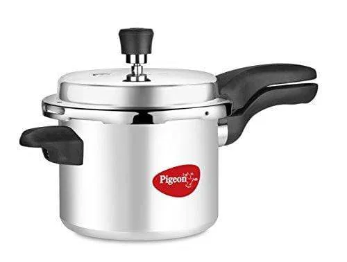 Pigeon Deluxe Aluminium Pressure Cooker, 5 Litres, Silver