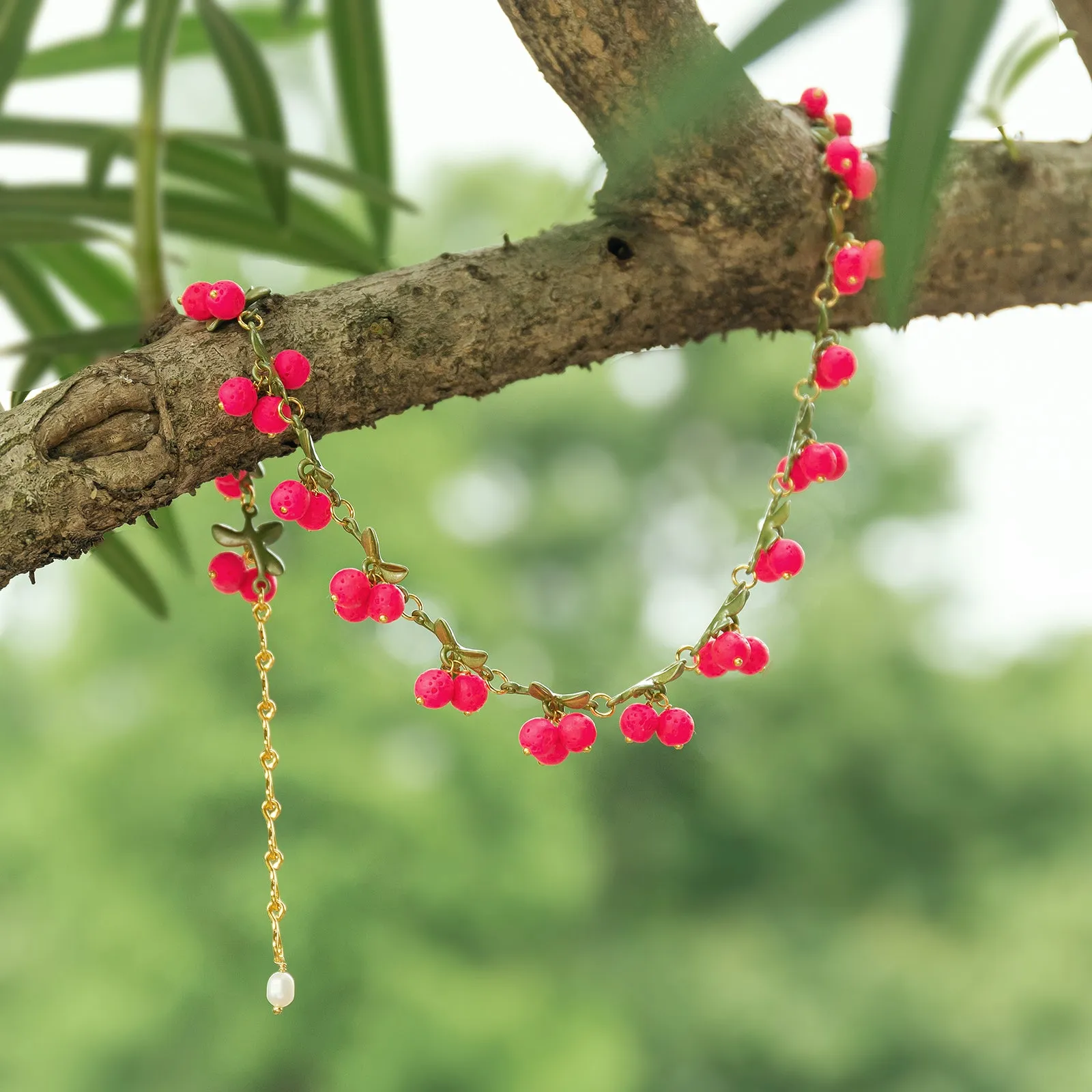 Pink Berry Necklace