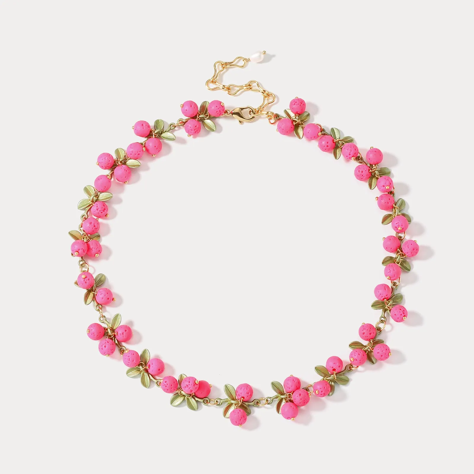 Pink Berry Necklace