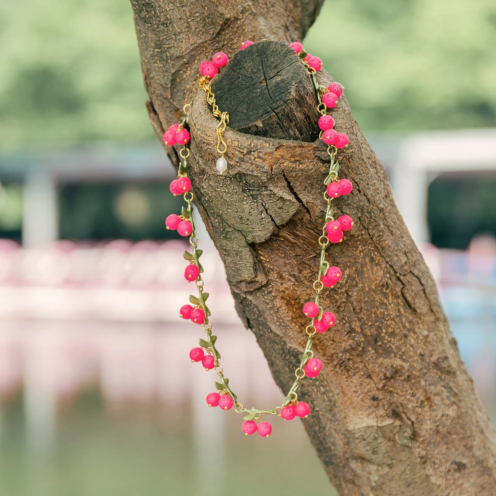 Pink Berry Necklace