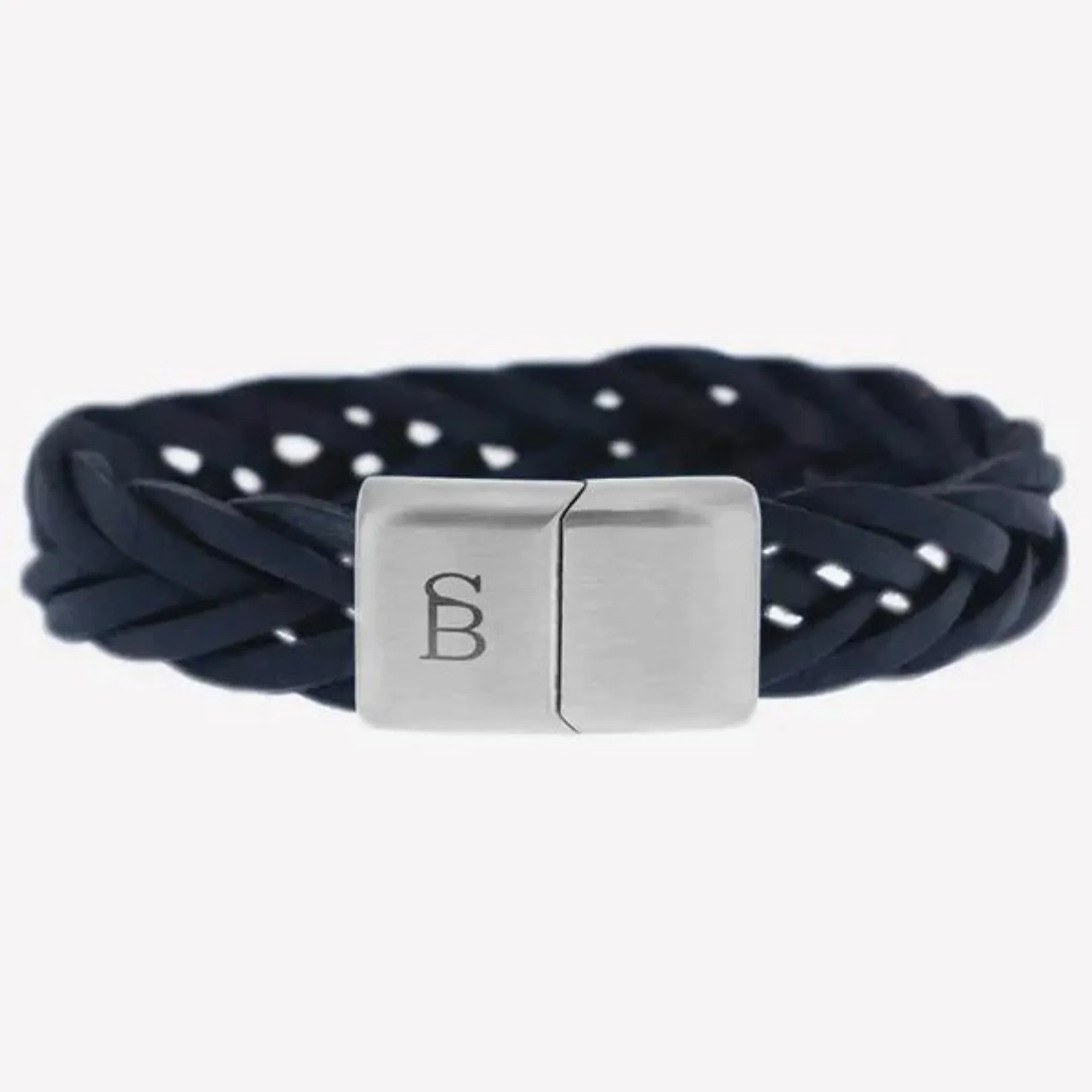 Preston Leather Bracelet Navy