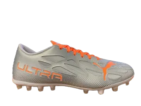 Puma men's soccer shoe Ultra 4.4 MG 106734 01 diamond silver-neon citrus