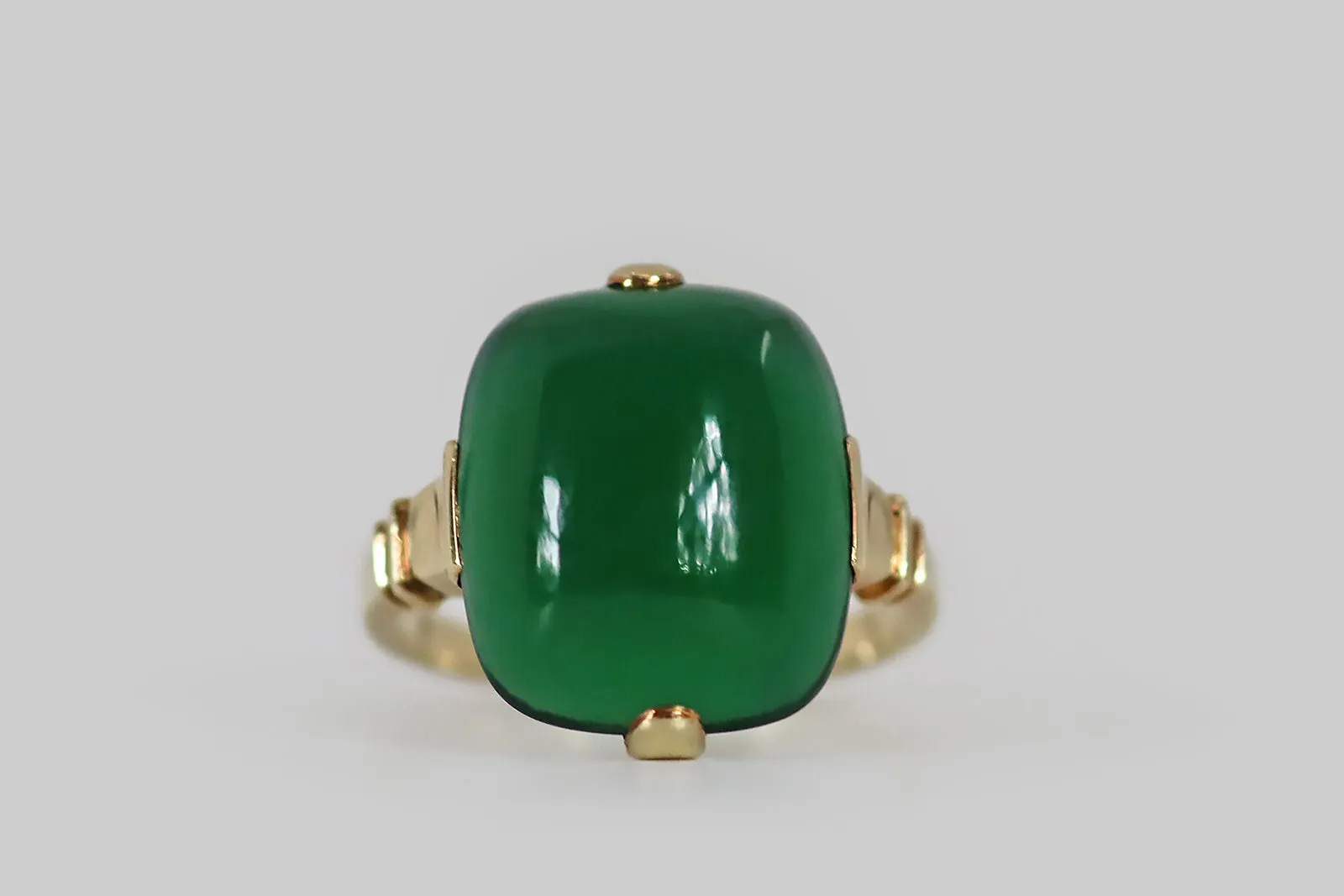 Retro Era Chrysoprase Ring