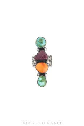 Ring, Statement, Mixed Stones, Hallmark, Adjustable, Contemporary, 1446