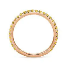 Rose Gold Yellow Sapphire Stackable Ring