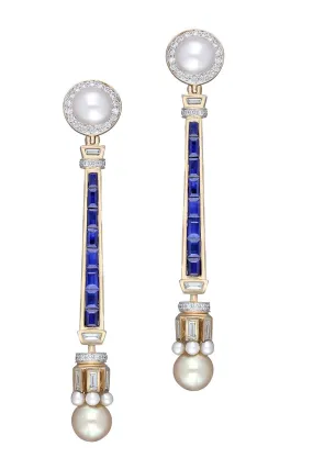 Sapphire Line Nurr Earrings